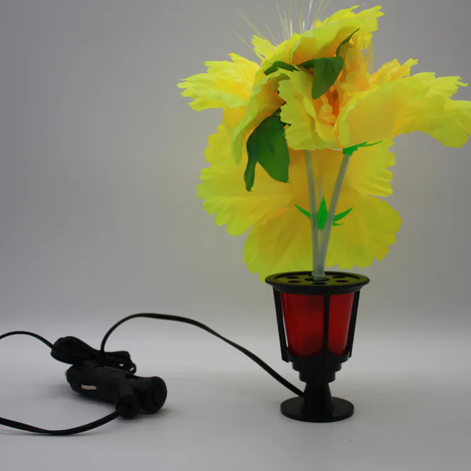 Hovedbilde Gul blomst med led-lys