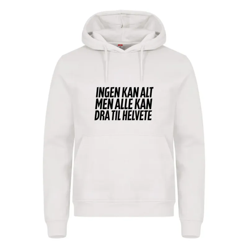 Ingen kan alt - hettegenser