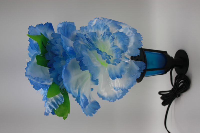 Blå blomst med led-lys