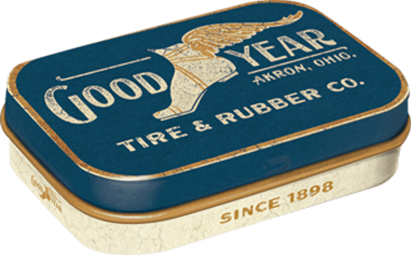 Retro Goodyear Wing Foot Logo 1901, pastilleske