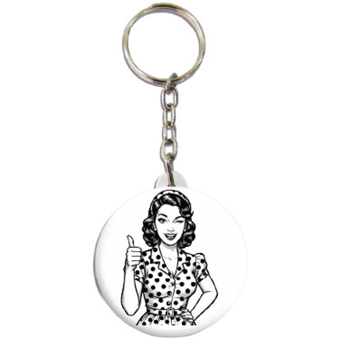 Pin Up Thumbs up Button 55mm, Velg alternativ i menyen