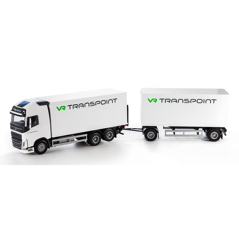 EMEK LASTEBIL VOLVO BIL&SLEP, HVIT VR TRANSPORT 1:25