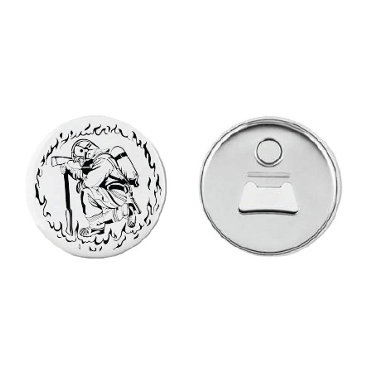 Brann Dame/Mann Button 55mm, Velg alternativ i menyen