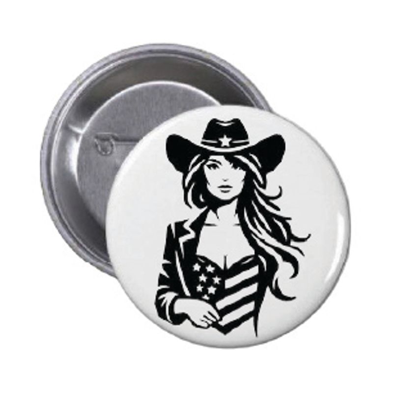 Cowgirl Button 55mm,Velg alternativ i menyen