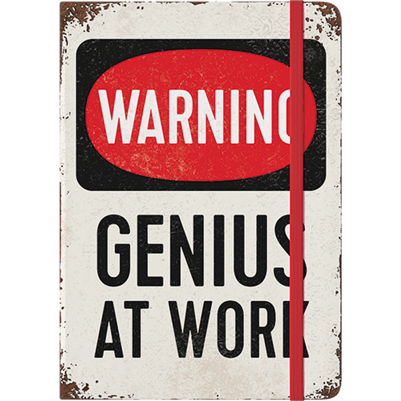 Retro Genius At Work Notisbok