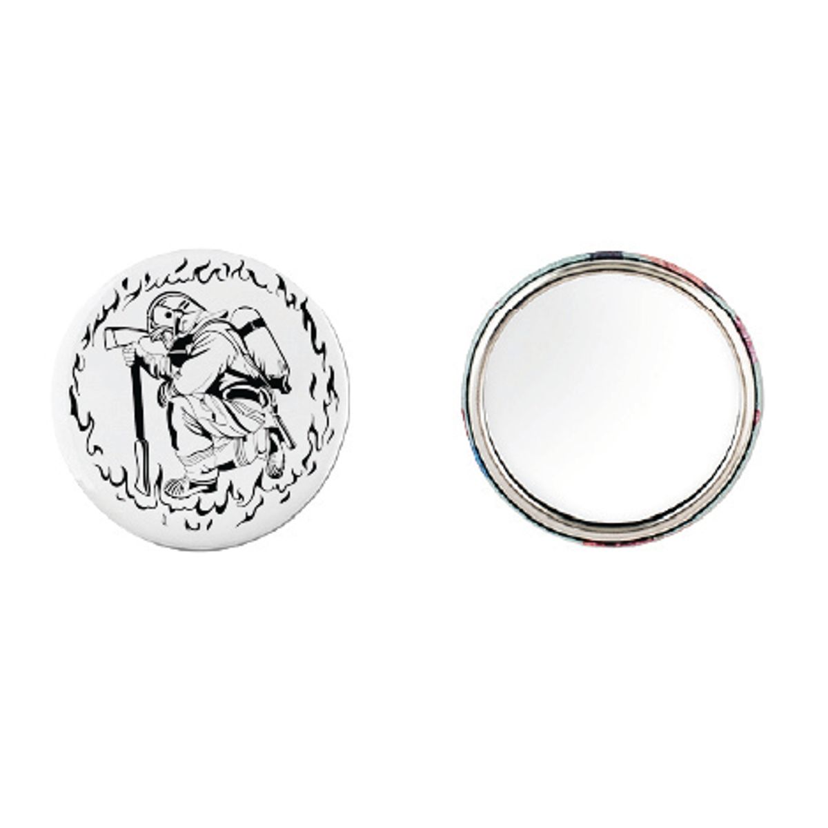 Brann Dame/Mann Button 55mm, Velg alternativ i menyen