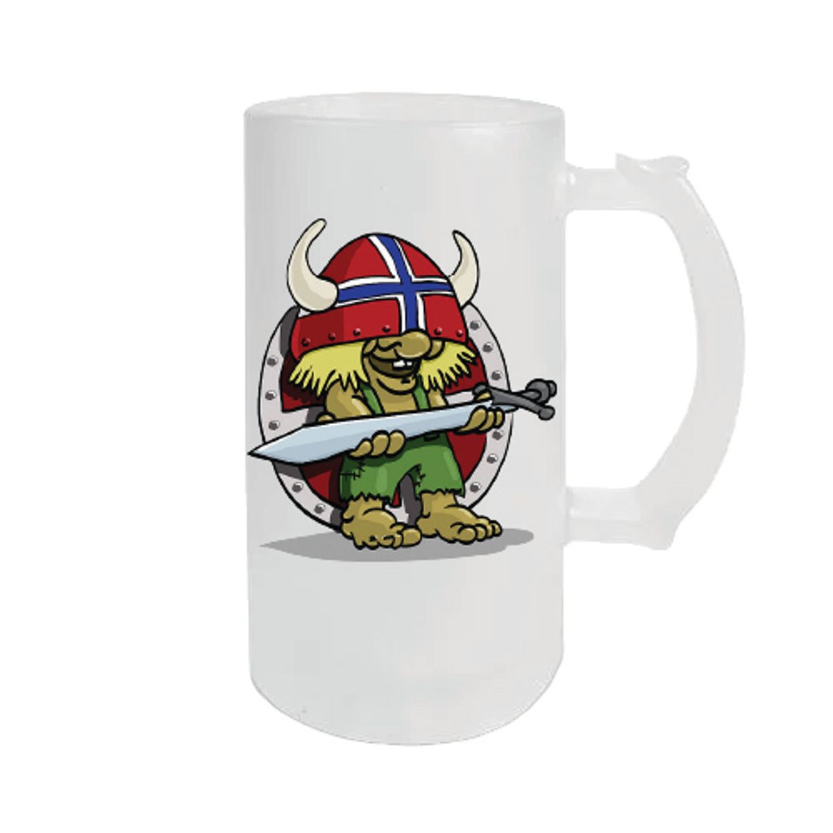 Glass ølkrus frostet 500ml