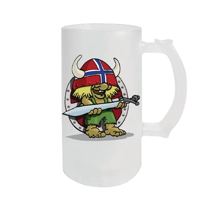 Glass ølkrus frostet 500ml